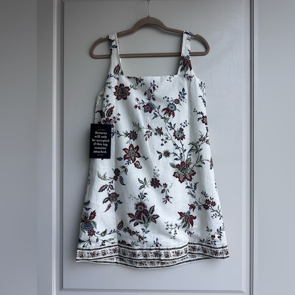 Tuckernuck x Studio McGee Terracotta Chintz Cotton Linen Cassie Dress XS New - Picture 3 of 6
